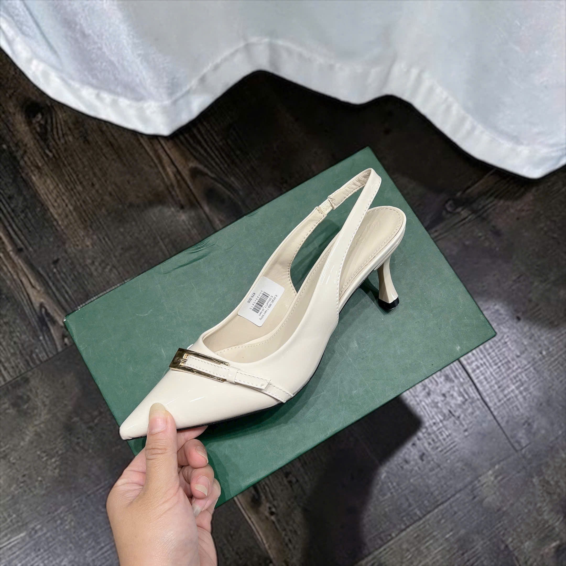 2aOboQc7QplOxbkvSSPVjBCoXEwPQghR7lpUhAtU GHK - Giày mũi nhọn hở gót cao 7cm - Ảnh 6